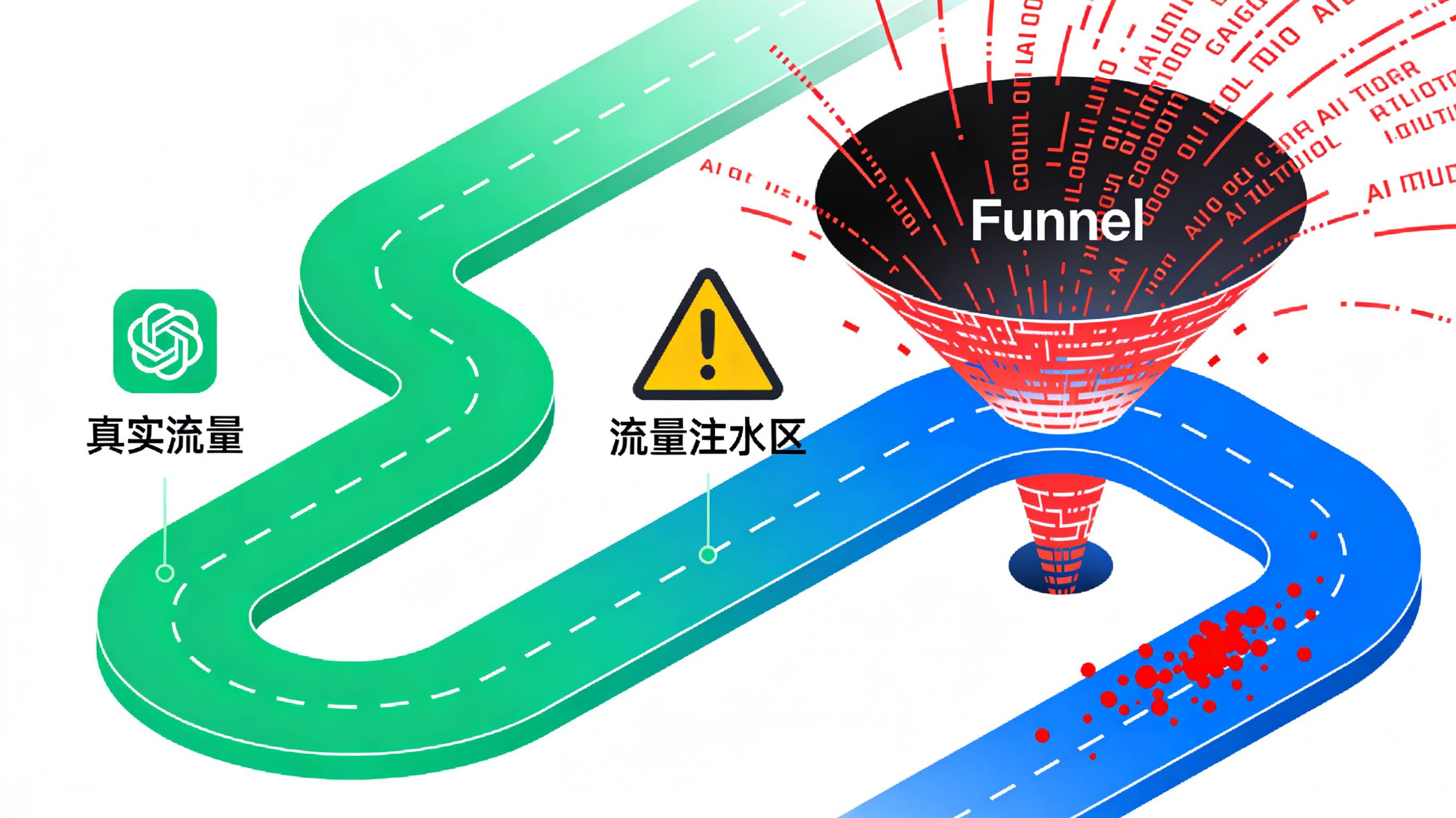 AI智能体模拟真人交互导致的种草流量注水路径图