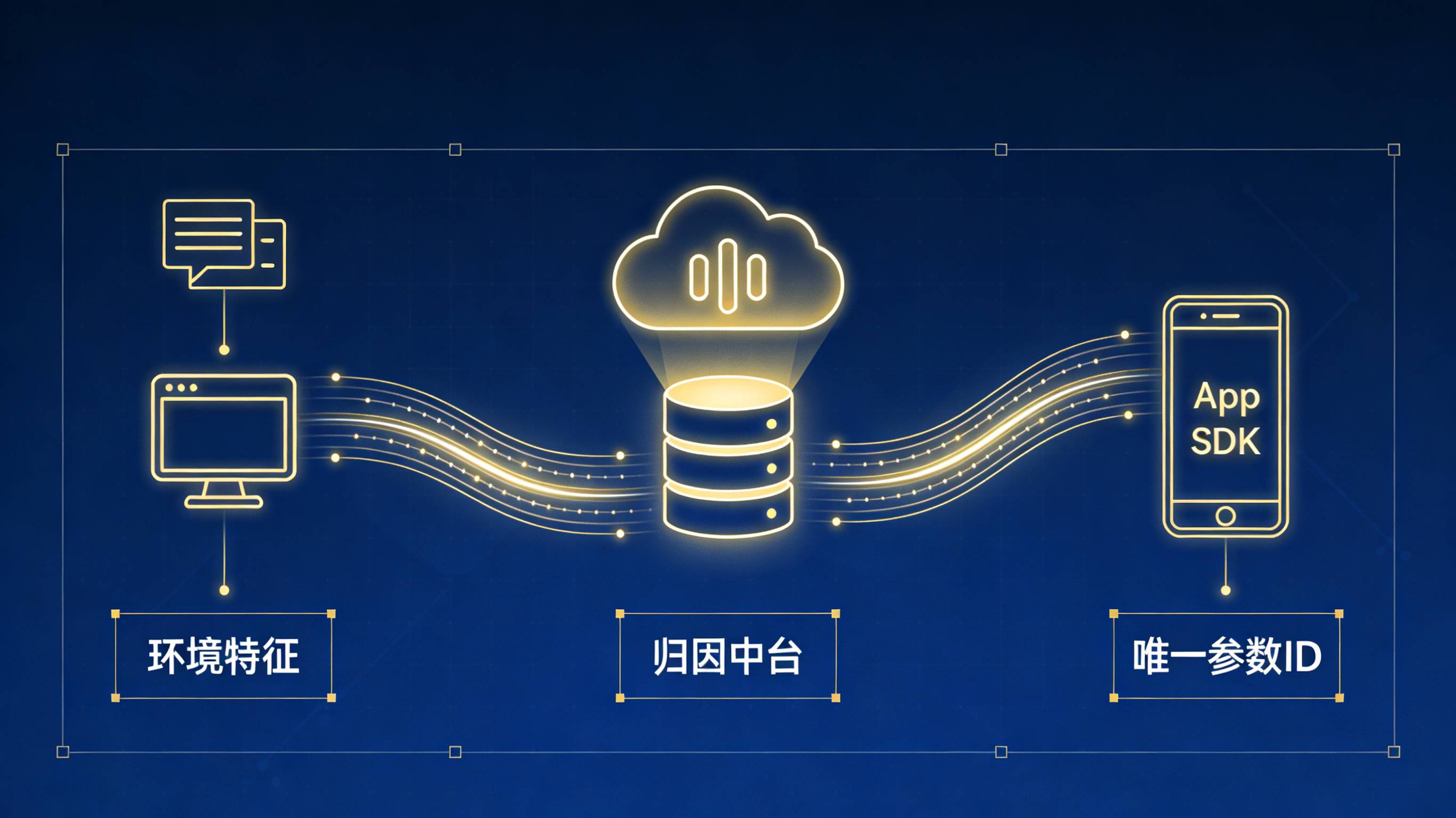 基于多维设备指纹匹配的App渠道归因技术流程图