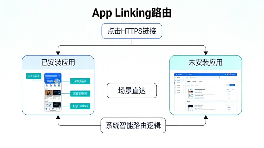 鸿蒙生态基于设备特征匹配实现免填邀请码的传参安装数据流图