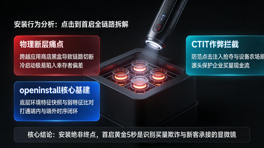 App安装行为分析与从点击到首启全链路CTIT防作弊拆解全景看板