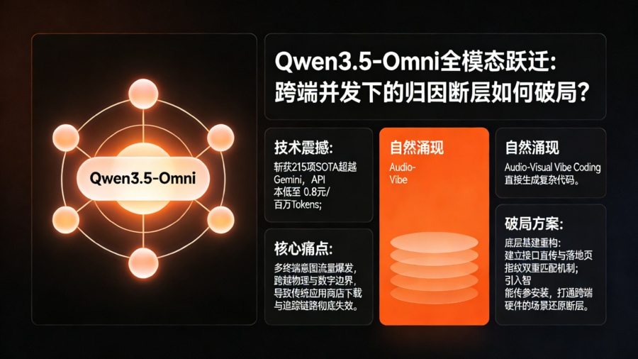 Qwen3.5-Omni全模态架构跃迁与App跨端归因断层解决方案全景
