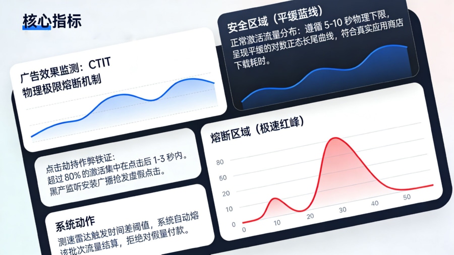 广告效果监测 CTIT(点击至激活时间)异常分布与点击劫持熔断看板