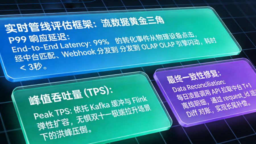 企业内部流批结合架构:实时流数据大屏与评估黄金三角指标