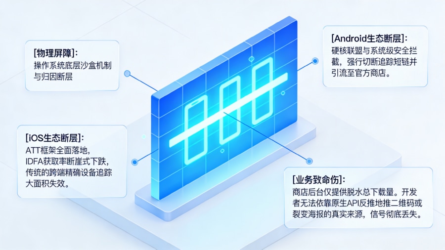 iOS ATT框架与Android硬核联盟沙盒机制导致的系统级归因断层分析