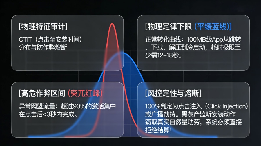 基于 CTIT 点击至安装时间差分布的点击注入作弊特征与流量纯净度审计