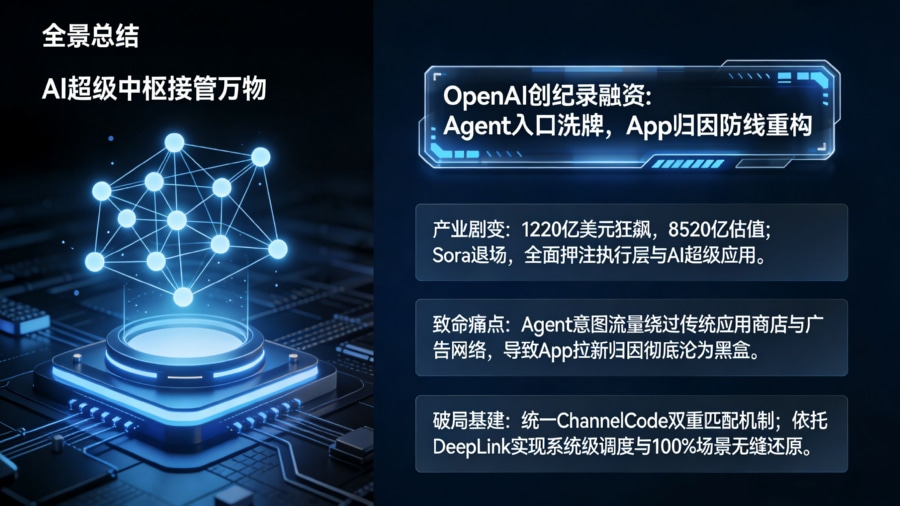 OpenAI 1220亿美元融资事件复盘与 AI Agent 时代 App 流量归因重构全景图