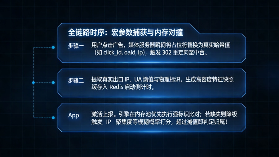 广告平台点击宏参数捕获与 openinstall 中台内存级动态加权特征对撞归因管线