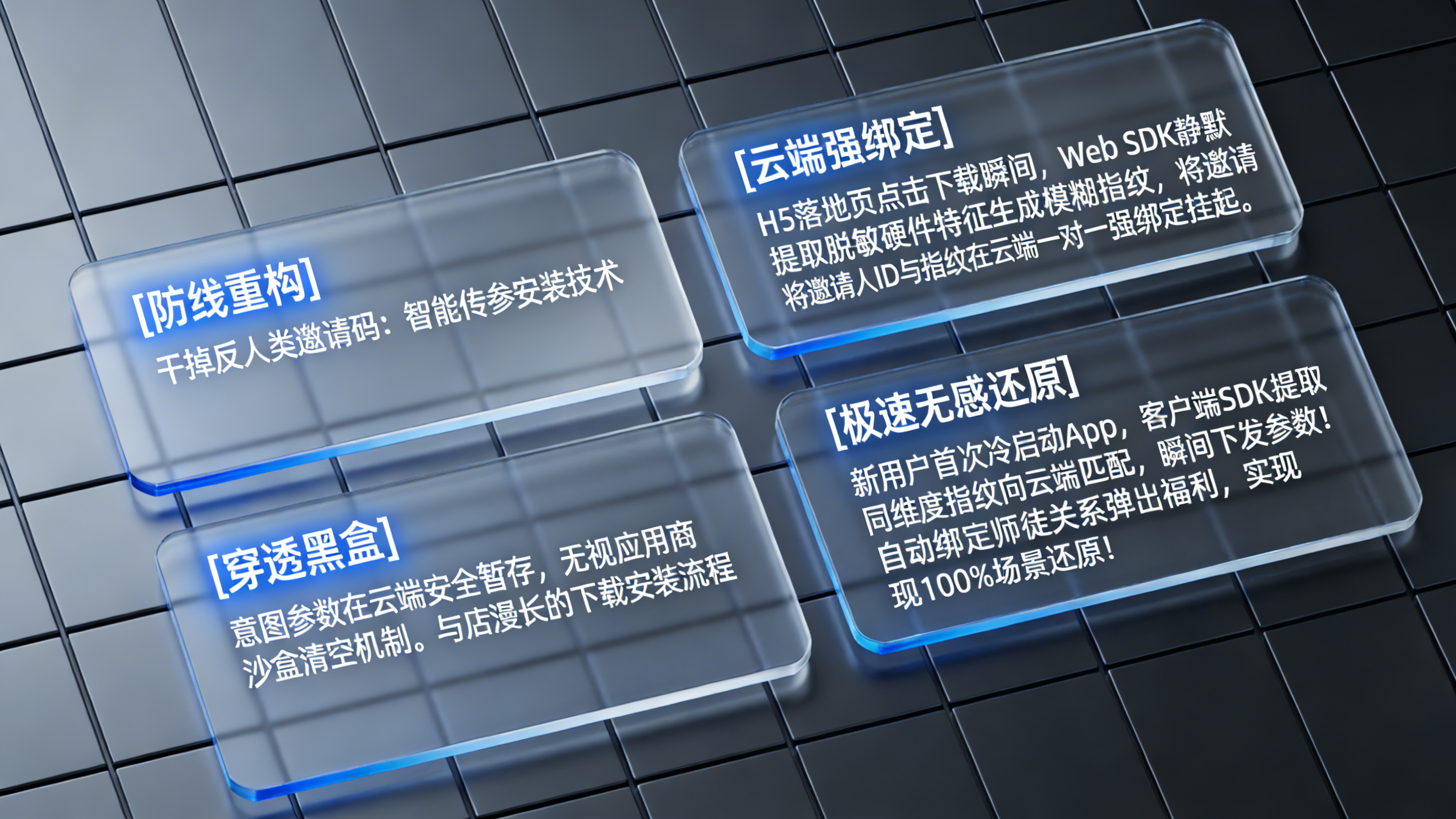 App 传参安装技术：基于落地页模糊指纹的云端参数强绑定与免填邀请码还原架构