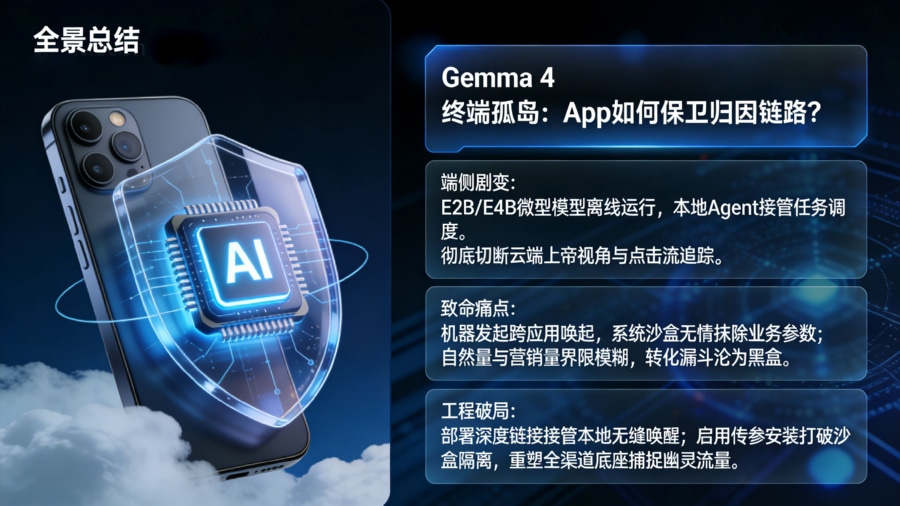 谷歌 Gemma 4 端侧 AI 开源引发终端孤岛与 App 归因链路保卫战全景图