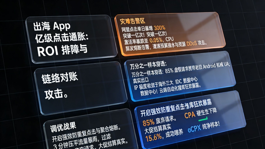 出海资讯 App 抵御一亿次虚假点击排障复盘：UA 熵值分析与 IDC 聚集度熔断挽损看板