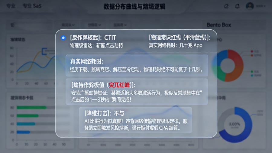 反作弊物理雷达：基于 CTIT (点击至激活时间) 异常分布规律的点击劫持秒级熔断机制