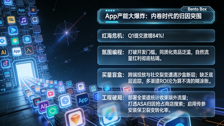 苹果 Q1 App 提交量激增引发应用市场内卷，新 App 依靠精准归因追踪逆势突围全景图