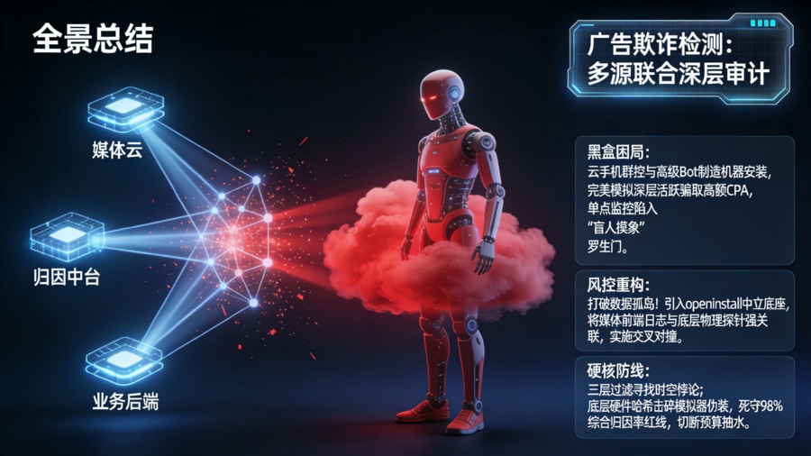 广告欺诈检测全景图:联合 openinstall 日志与媒体数据审计粉碎云端机器安装与深层作弊