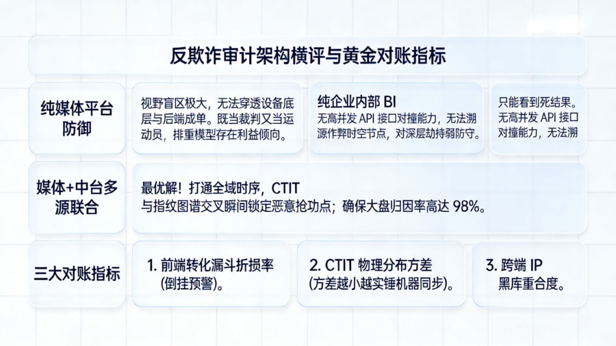 单点数据源监控与多源联合数据审计防欺诈架构技术横向评测矩阵与对账指标看板