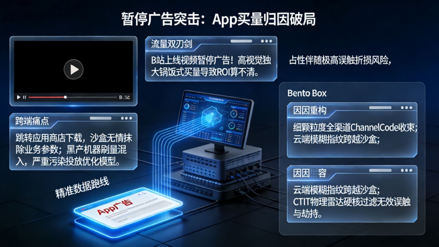 B站上线视频播放页暂停广告，App 买量如何克服误触折损实现精准归因全景图
