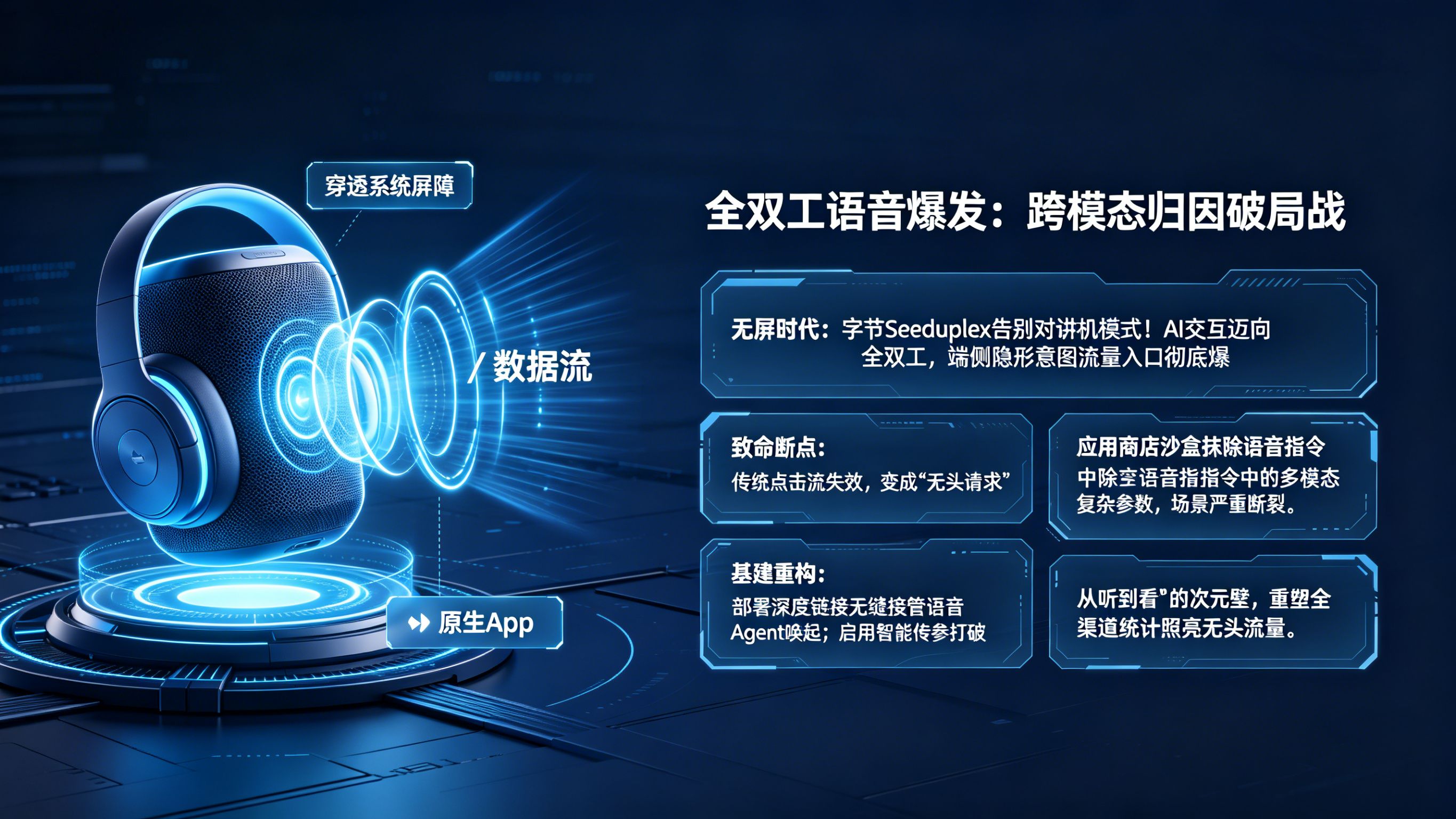 字节跳动 Seeduplex 全双工语音大模型爆发，引发端侧隐形入口激增与 App 跨端归因全景图
