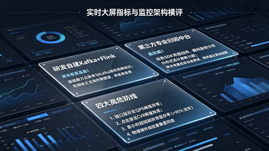 作战指挥大盘 KPI 与底层技术选型矩阵对比