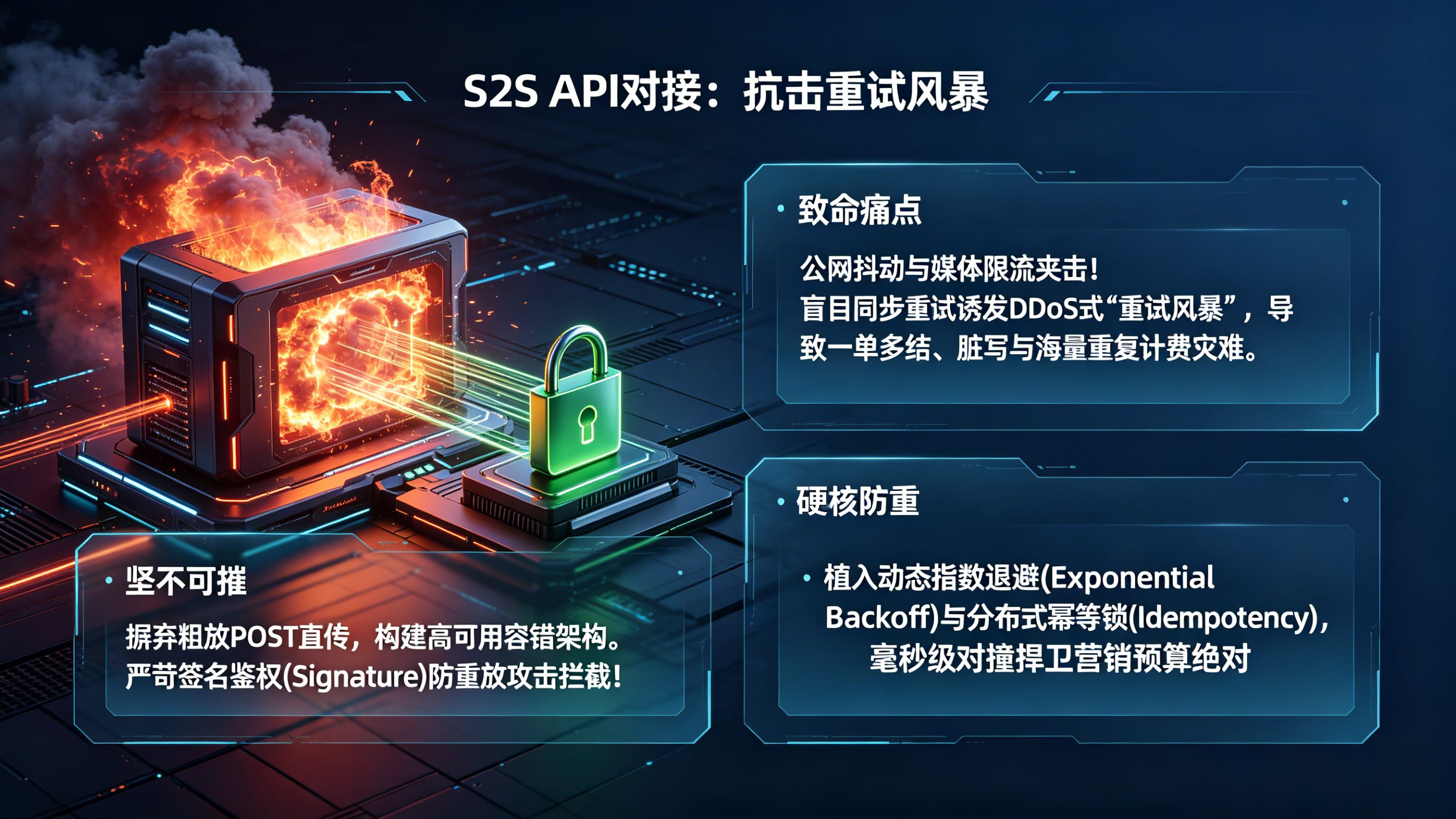 API 数据对接与 S2S 高可用回传防线全景图