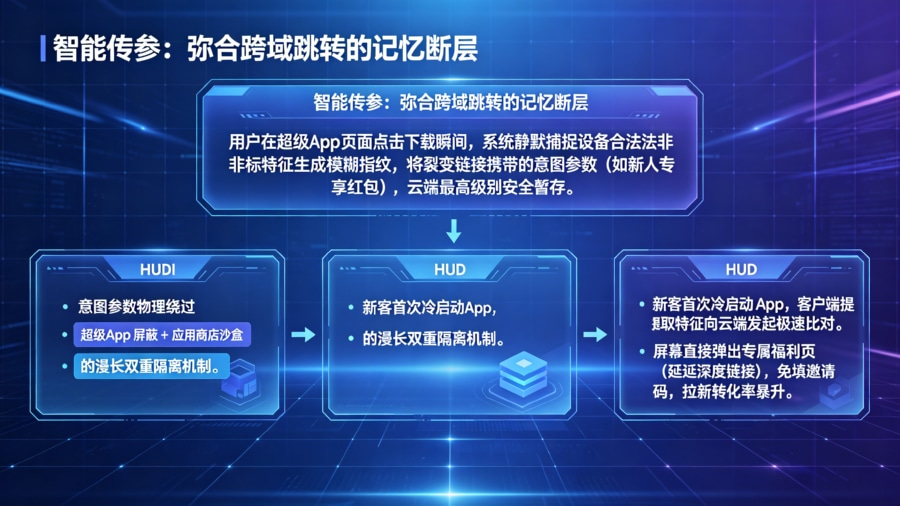 智能传参安装弥合跨域跳转与应用商店的记忆断层
