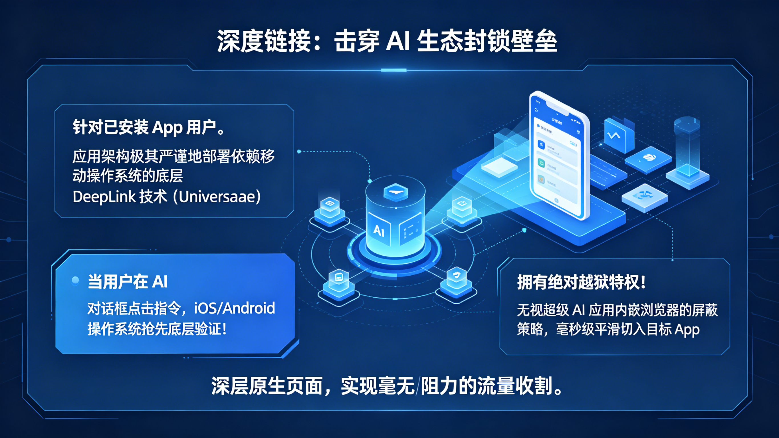 系统级深度链接无缝击穿 AI 助手拦截架构