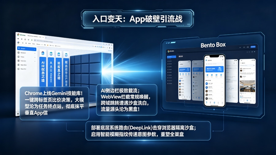 Chrome 技能库上线引发入口变天与 App 深度链接引流全景图