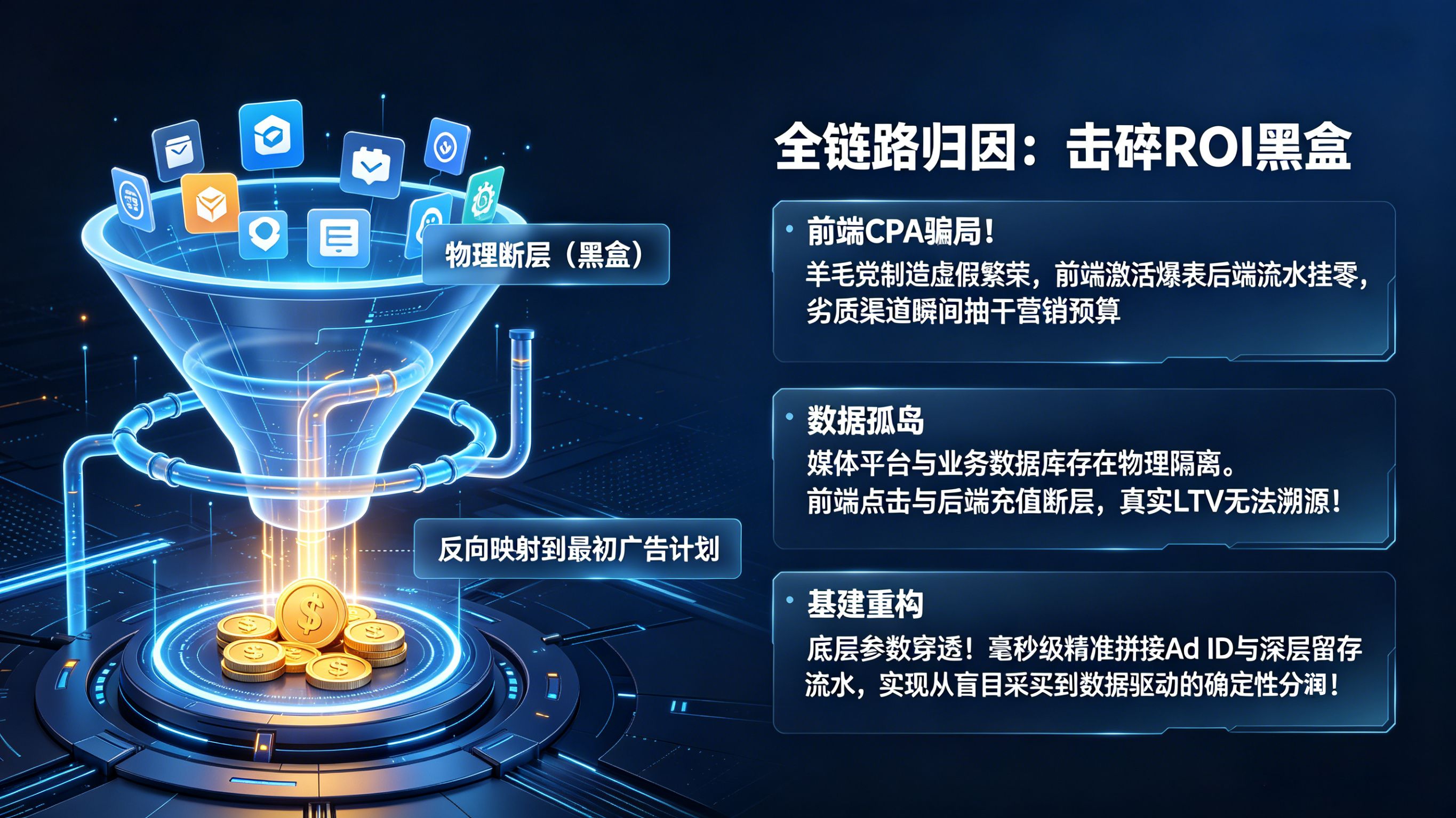 多渠道广告 ROI 分析与全链路收益归因全景图