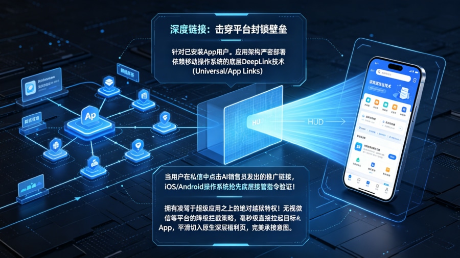 系统级深度链接无缝击穿超级平台封锁架构