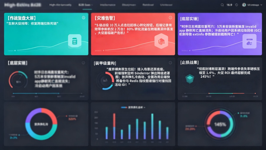 生鲜电商修复 80% 转化流量蒸发跨端拉新断层复盘看板