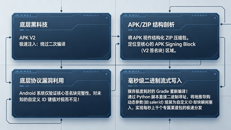 基于 APK V2 签名的极速渠道包二进制注入机制架构