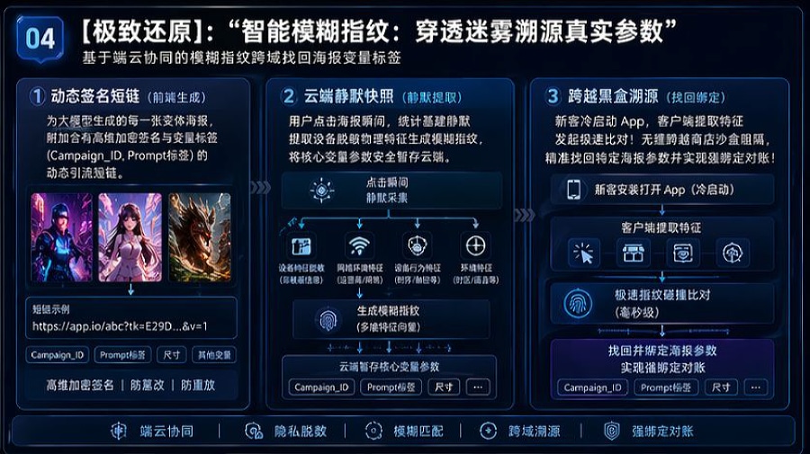 基于端云协同的模糊指纹跨域找回海报变量标签