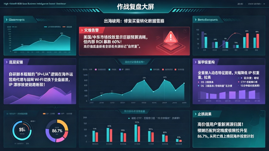出海社交 App 修复买量转化漏斗排障复盘看板