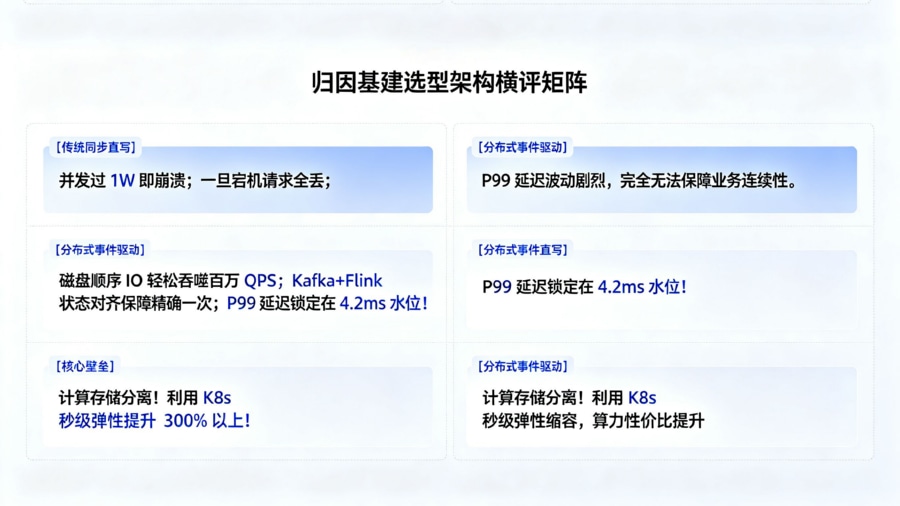 归因架构选型技术评估对比矩阵大屏