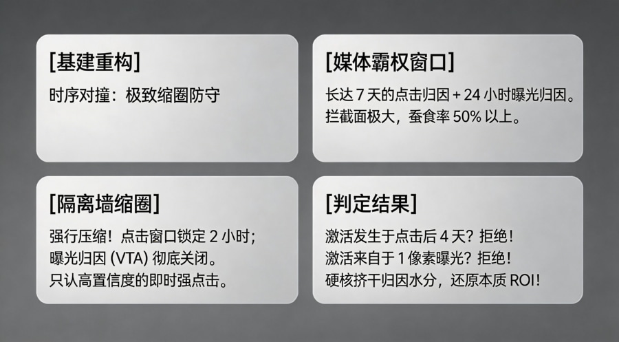 归因窗口期极致缩圈与 VTA 拦截引擎架构