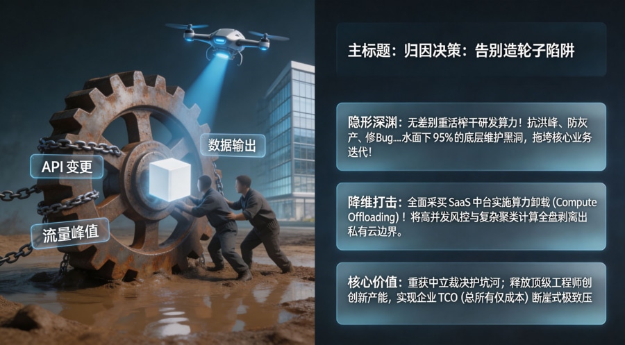 自建归因与第三方中台架构决策及算力卸载全景图