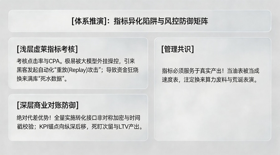 KPI 指标异化灾难与风控防御级别对比矩阵大屏