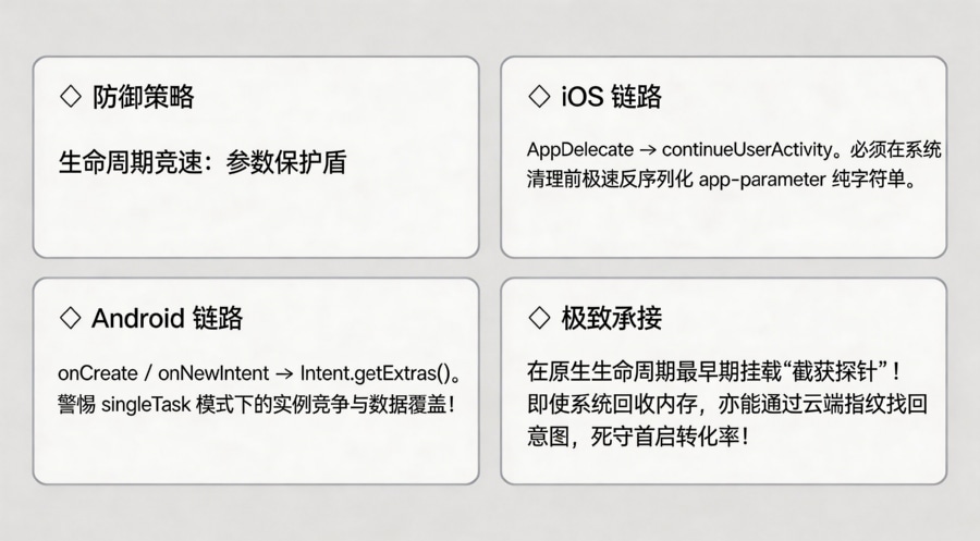 移动端跳转 App 生命周期截获与解包机制图