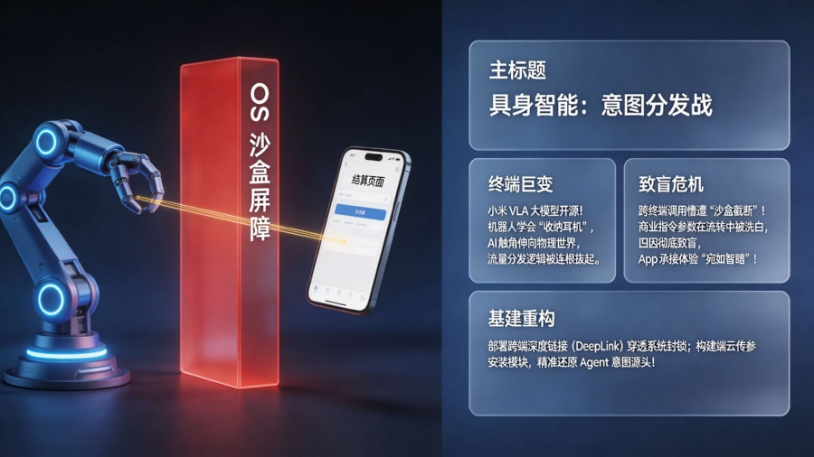 小米 VLA 大模型开源与泛终端 App 底层跳转重构全景图