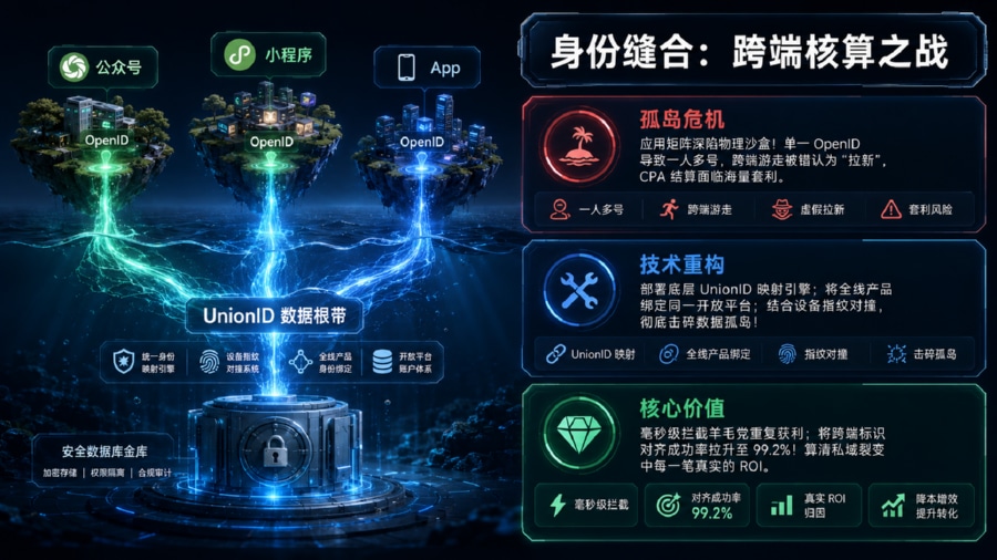 微信开放平台底层身份映射与跨端拉新核算全景图