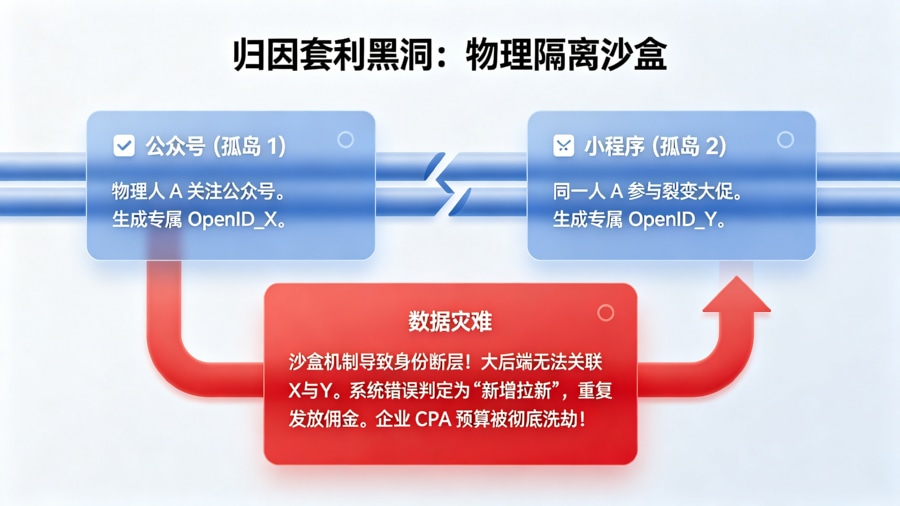 生态沙盒与&ldquo;一人多号&rdquo;导致的归因套利模型