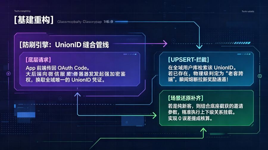 UnionID 底层身份缝合与防篡改 UPSERT 架构