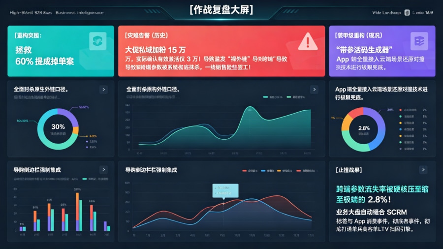 某美妆零售品牌打通企微与 App 闭环复盘看板