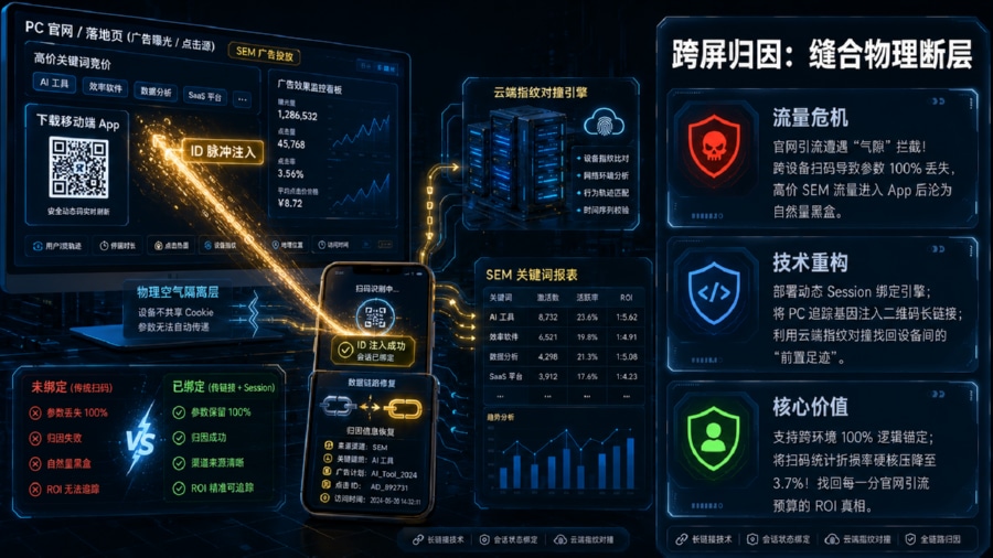 二维码扫描统计追溯 PC 端下载原理与全链路重构全景图