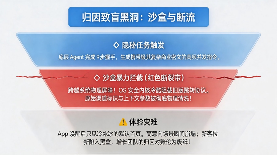 跨端意图隐秘调用引发的沙盒拦截与归因断层模型