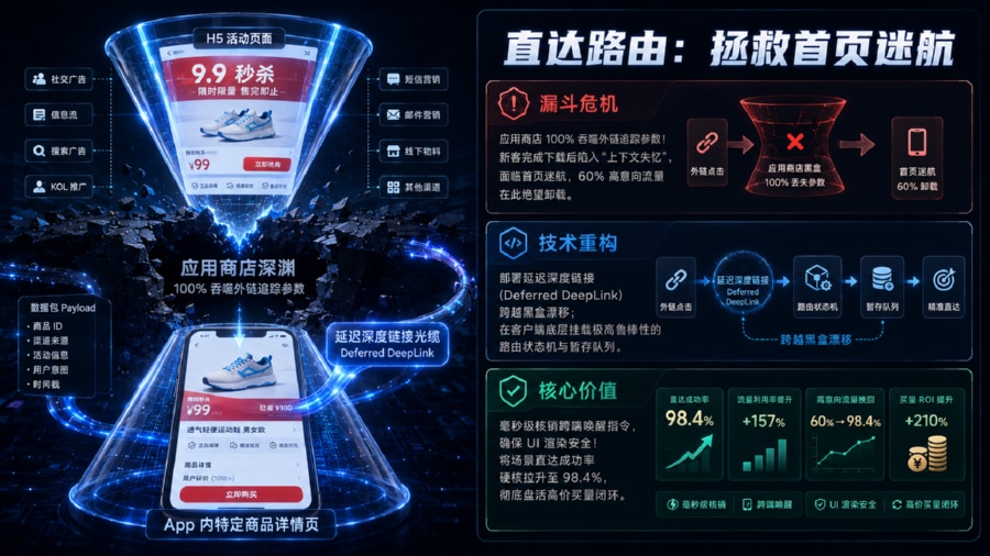 场景化渠道追踪与 App 拉起冷启动路由解析全景图