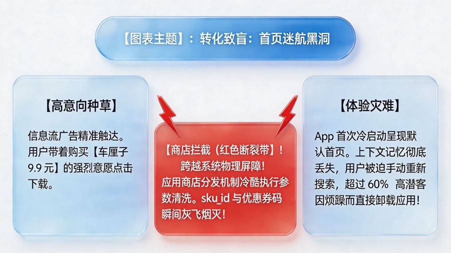 应用商店黑盒与“冷启动失忆”转化断链模型