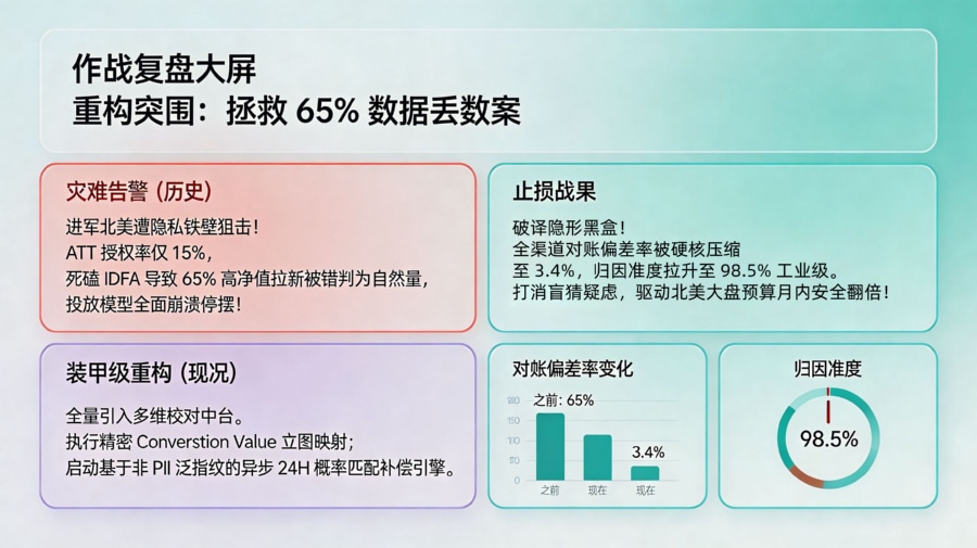 某出海工具 App 修复买量对账危机复盘看板