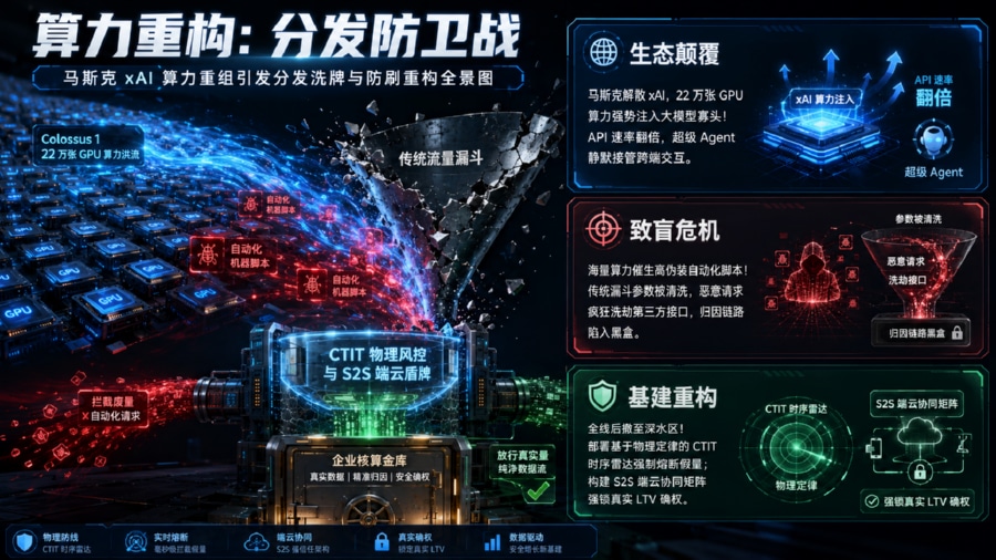马斯克 xAI 算力重组引发分发洗牌与防刷重构全景图