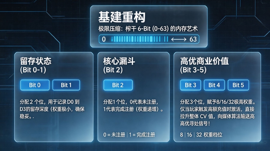 转化值 64 字节空间内的位掩码 (Bitmask) 降维架构