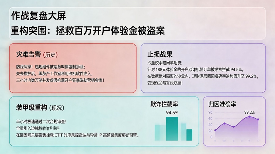 某头部券商 App 挽救 188 元体验金大促复盘看板