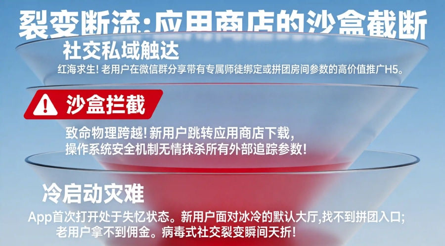 揭示为什么传统的微信群 H5 邀请在下载 App 后总是失效